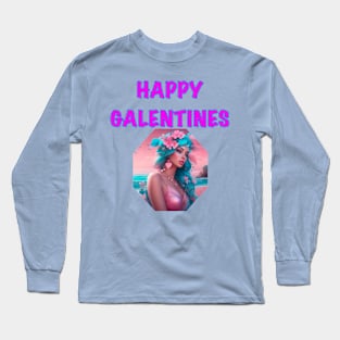 Cute Galentines day card Long Sleeve T-Shirt